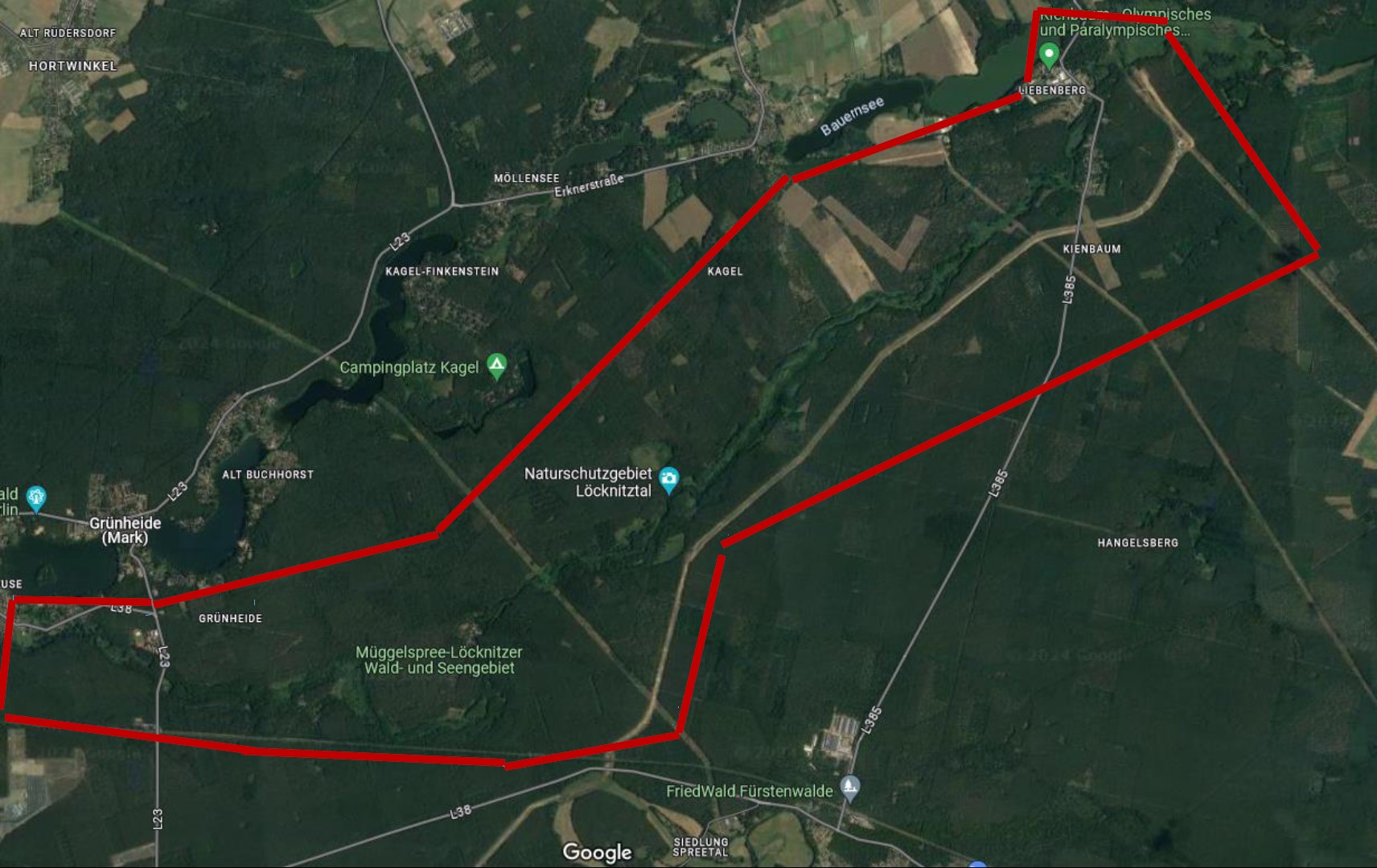 Karte des Untersuchungsgebietes